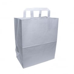 White Paper Bag With Handles - Medium
