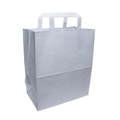 White Paper Bag With Handles - Medium 