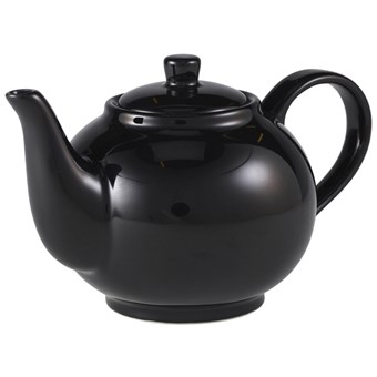 Black Royal Genware Porcelain Teapot - 450ml