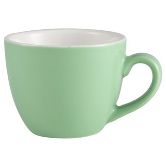 Green Royal Genware Porcelain Bowl Shaped Cup - 175ml