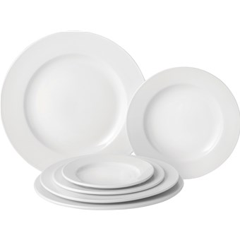 Utopia Pure White Wide Rim Plate- 29cm