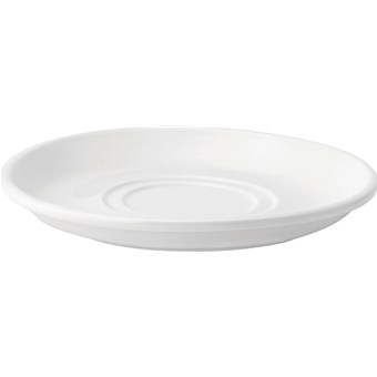 Utopia Pure White Double Well Saucer- 17.5cm