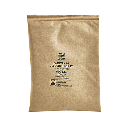 Black + White Coffee Co. Fairtrade Medium Roast Bulk Brew Coffee