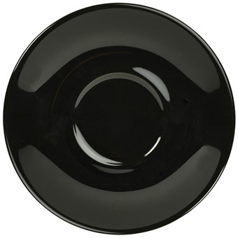 Black Royal Genware Porcelain Saucer - 12cm
