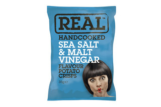 Real Handcooked Sea Salt & Malt Vinegar Flavour Potato Crisp