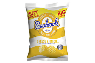 Seabrook Crinkle Crisps Cheese and Onion Flavour Pack 50g Gluten Free
