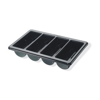 Black Cutlery Tray 4 Sections