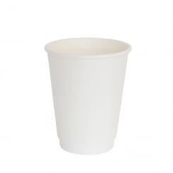 12oz White Paper Cup - Double Wall