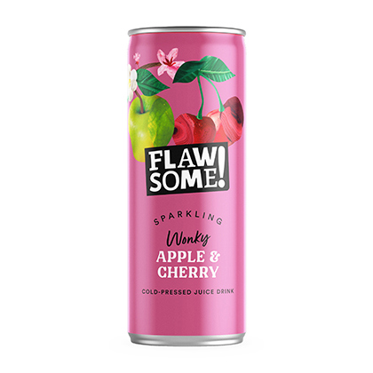 Flawsome! Apple & Sour Cherry Lightly Sparkling Juice Drink
