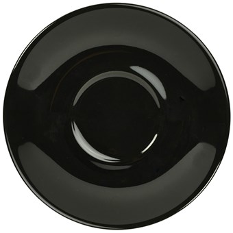 Black Royal Genware Porcelain Saucer - 16cm