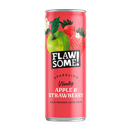 Flawsome! Apple & Strawberry Lightly Sparkling Juice Drink