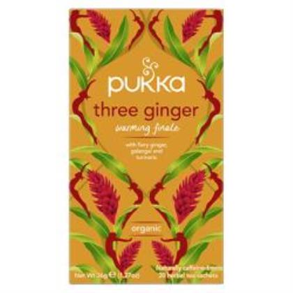 Pukka Tea Three Ginger Enveloped Tea Bag