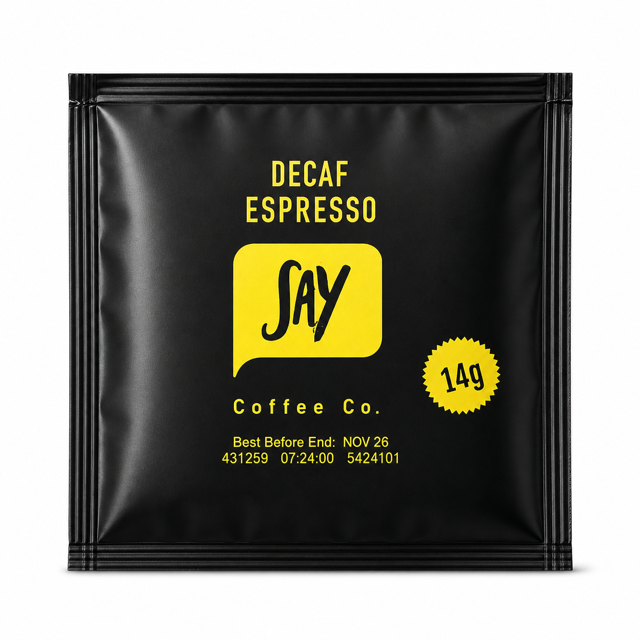 Say Decaf – Pre Ground Espresso Sachets