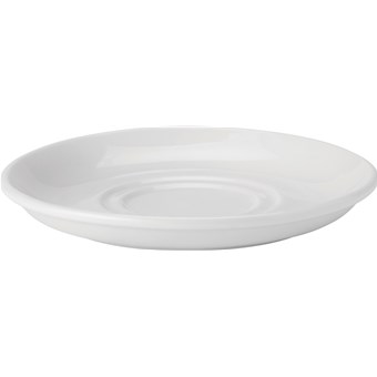 Utopia Pure White Double Well Saucer- 15cm