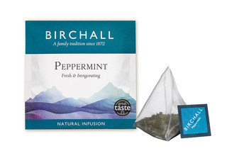Birchall Peppermint Enveloped Mesh Pyramid Tea Bags