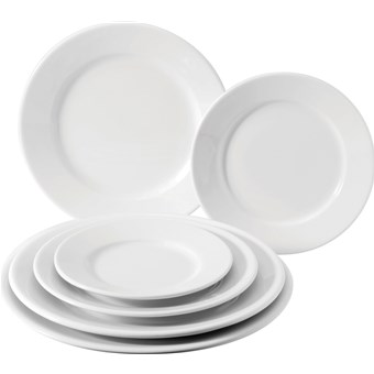 Utopia Pure White Wide Rim Plate- 23cm