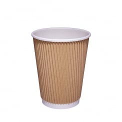 12oz Brown Ripple Cup