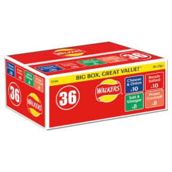 Walkers Variety Crisps 36 Box 36x25g