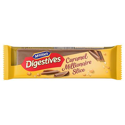 McVitie's Milk Choc Digestives Caramel Millionaire Slice Snack Bar Single