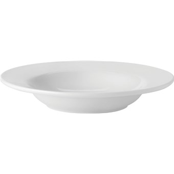 Utopia Pure White Rimmed Soup Bowl