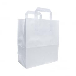 White Paper Bag With Handles - Large