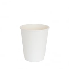 8oz White Paper Cup - Double Wall