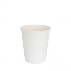 8oz White Paper Cup - Double Wall 