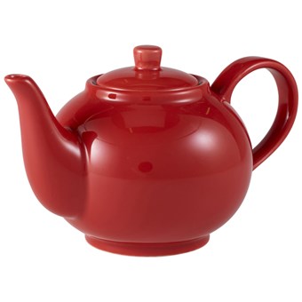 Red Royal Genware Porcelain Teapot - 450ml