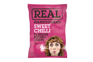 Real Hand Cooked Sweet Chilli Flavour Potato Crisps