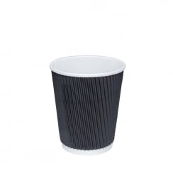 8oz Black Ripple Cup 