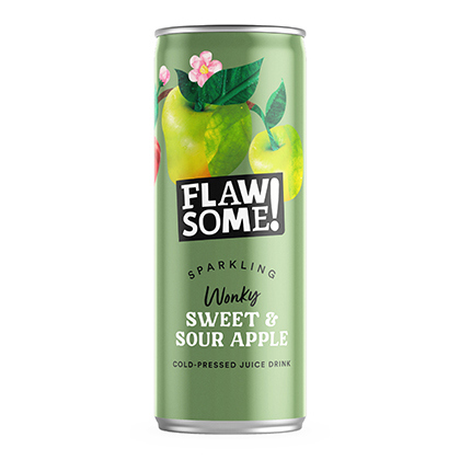 Flawsome! Sweet & Sour Apple Lightly Sparkling Juice Drink