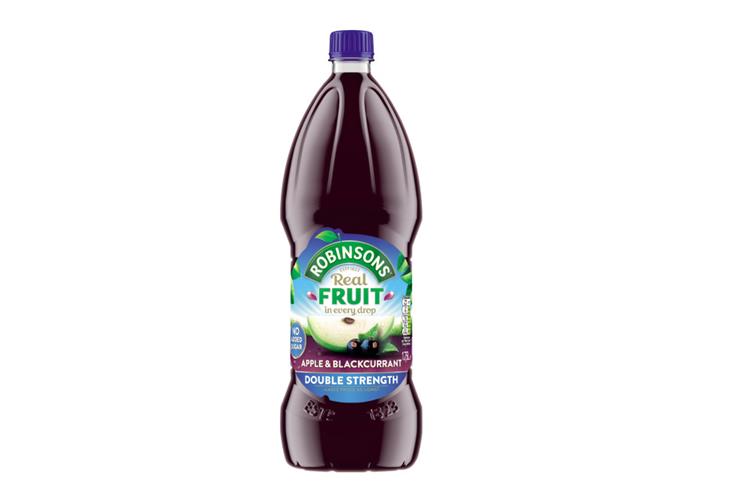 Robinsons No Added Sugar Double Strength Apple & Blackcurrant 1.75L