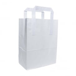 White Paper Bag With Handles - Small