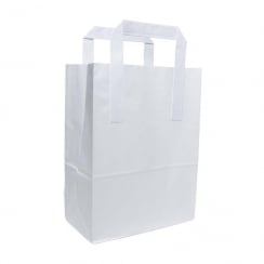 White Paper Bag With Handles - Small 