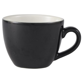 Black Royal Genware Porcelain Bowl Shaped Cup - 175ml