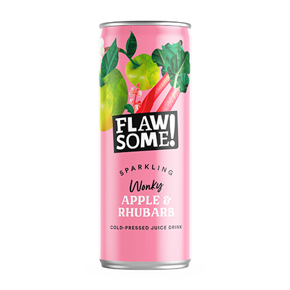 Flawsome! Apple & Rhubarb Lightly Sparkling Juice Drink