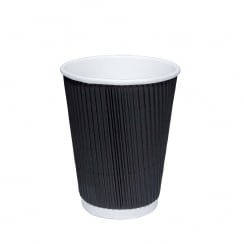 12oz Black Ripple Cup