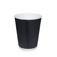 12oz Black Ripple Cup 