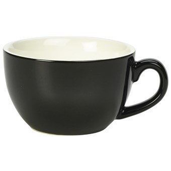 Black Royal Genware Porcelain Bowl Shaped Cup - 90ml