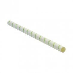Paper Straw (Green Text) - 210mm x 10mm